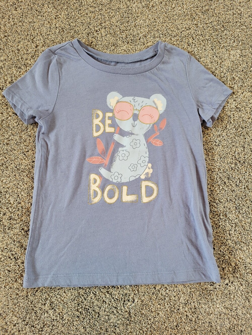 Girls size 5t "Be Bold" Koala Graphic T-Shirt